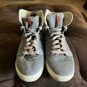 Supra gray high top shoes